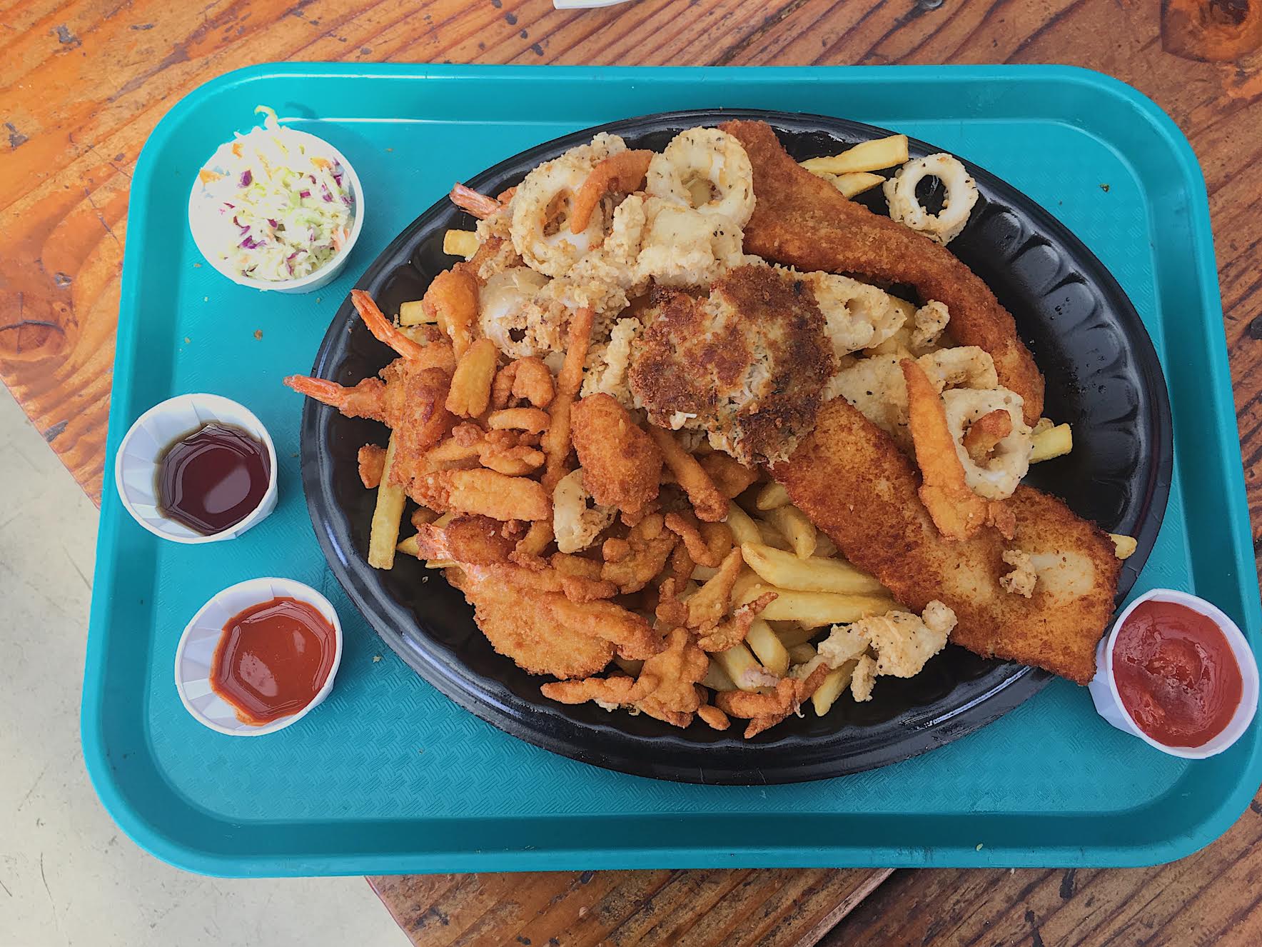 Get Deep-fried seafood at Neptune's Net 