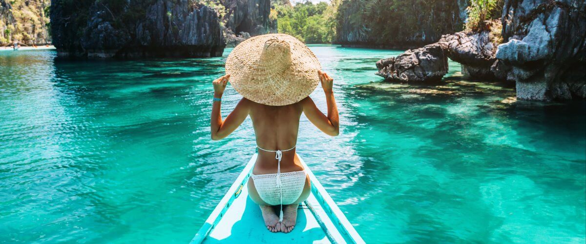 Woman enjoy the view Phuket Thailand