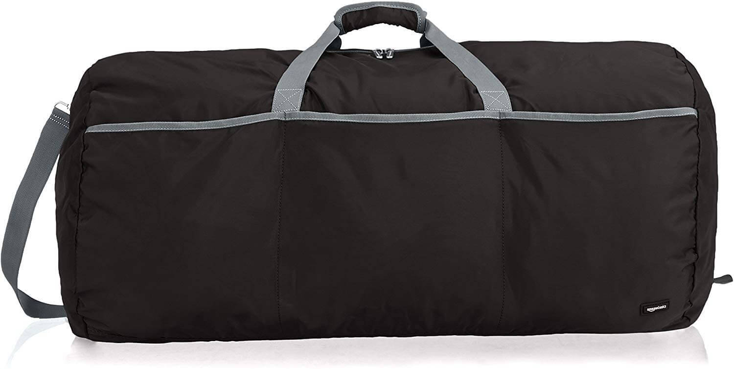 Amazon Basics Large Travel Luggage Duffel Bag Black