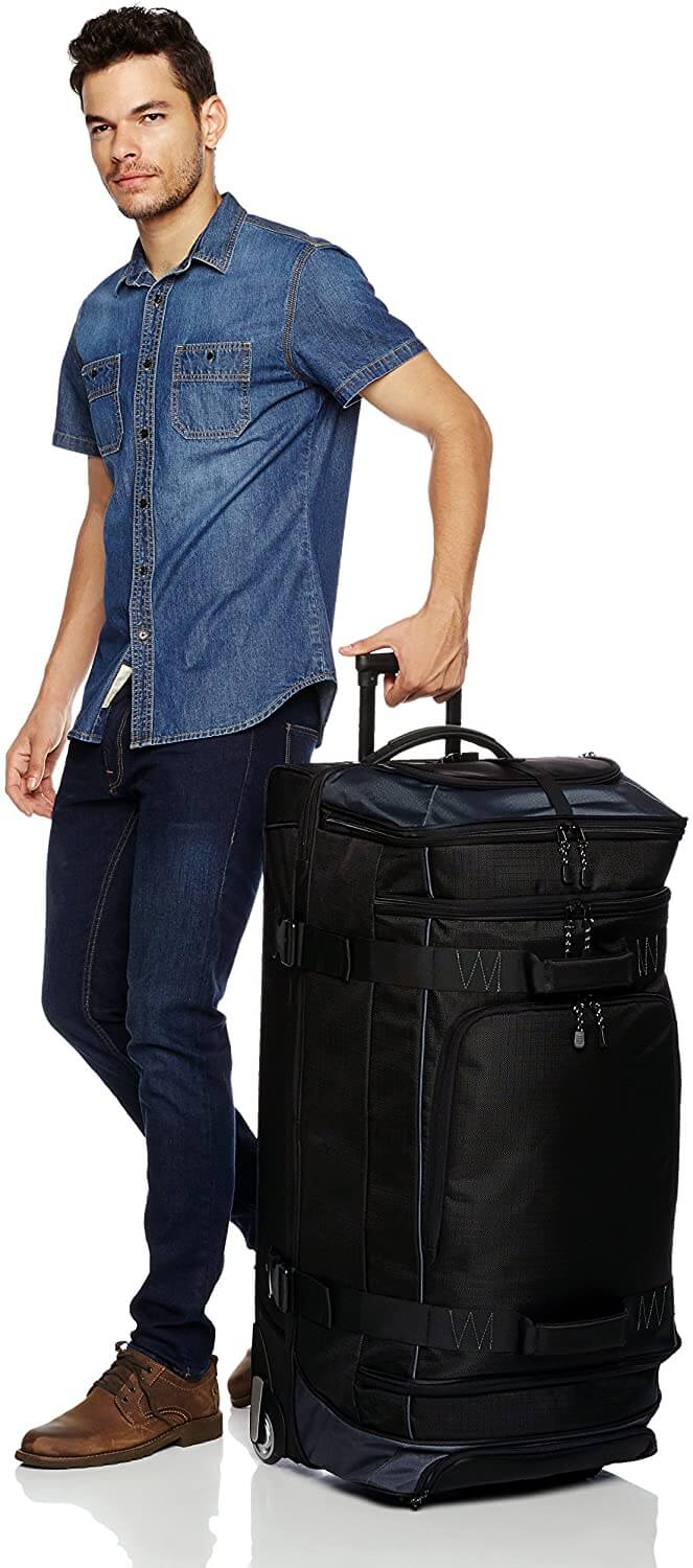 Amazonbasics Ripstop Rolling Travel Luggage Duffle Bag