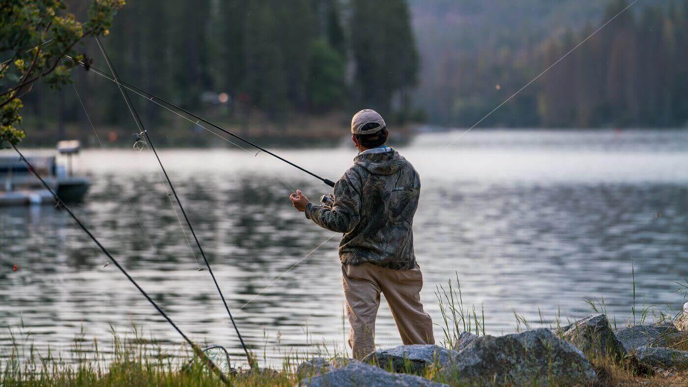 Bass lake fishing