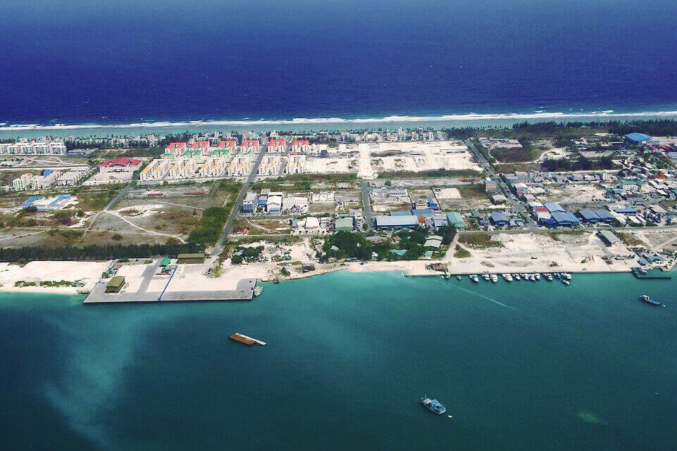 Hulhumalé is a reclaimed island located next to the International Airport