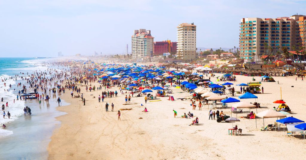 famous beach in Mexico- Rosarito Beach