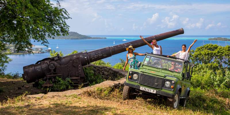 American Guns Wwii Bora Bora- Bora Bora During Wwii Trips