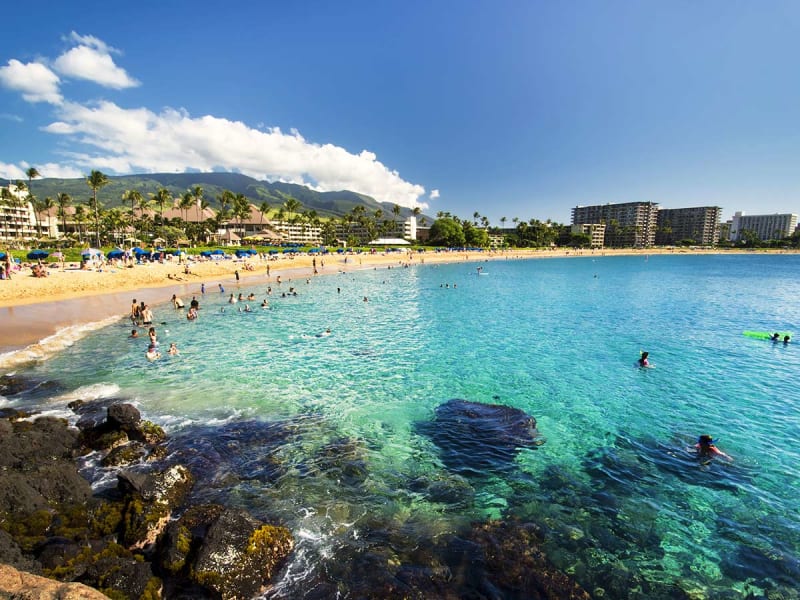 The turquoise water of Ka'anapali Beach