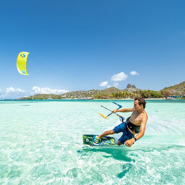 Kitesurfing in bora bora