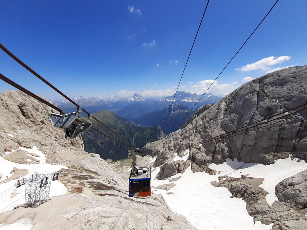 Cable Car Ride Up to the Top of Marmolada