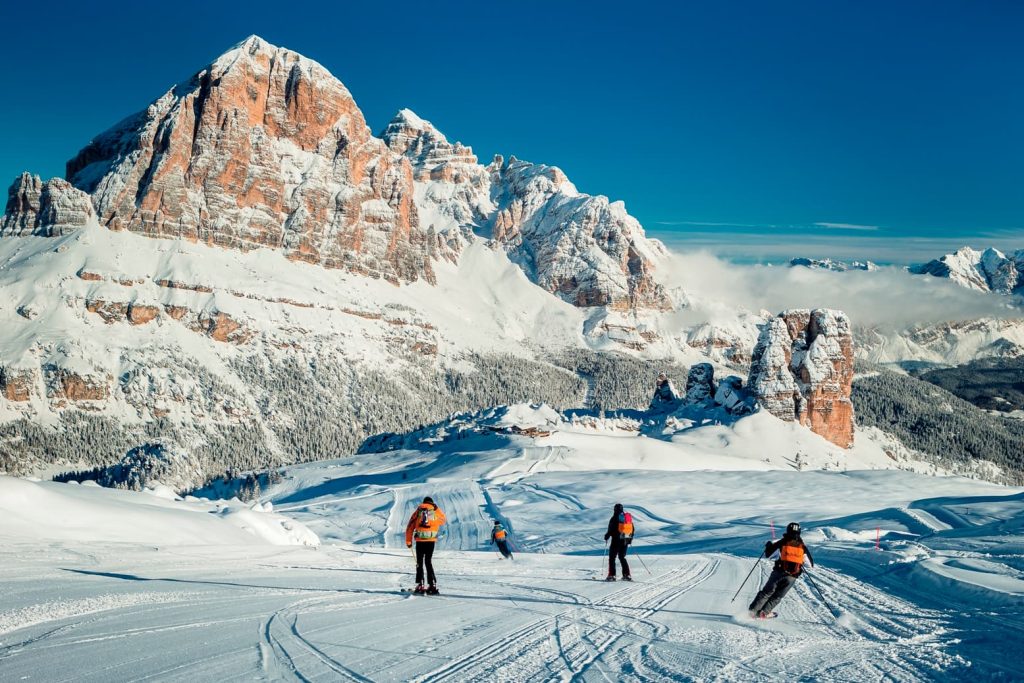 Skiing in The Dolomites at Cortina D Ampezzo 