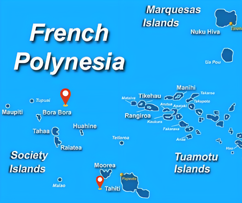 Tahiti vs Bora Bora: location