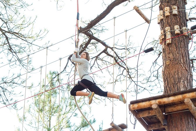 Zipline Over Lush Forest at Flagstaff Extreme Adventure Course